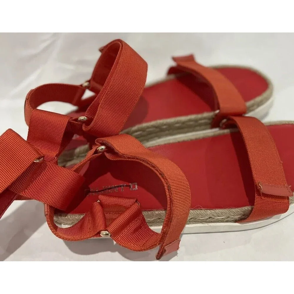 Silent D Women's Trevor Platform Gladiator Red Sandal Shoes US 10/ EU 41